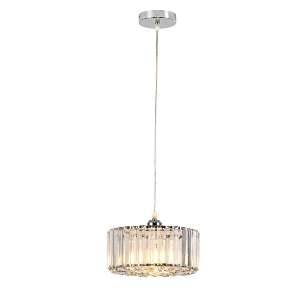 Lampa wisząca Vetro okrągła chromowana 1xE27