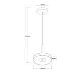 Lampa wisząca Casy mała dymiona LED 6W CCT