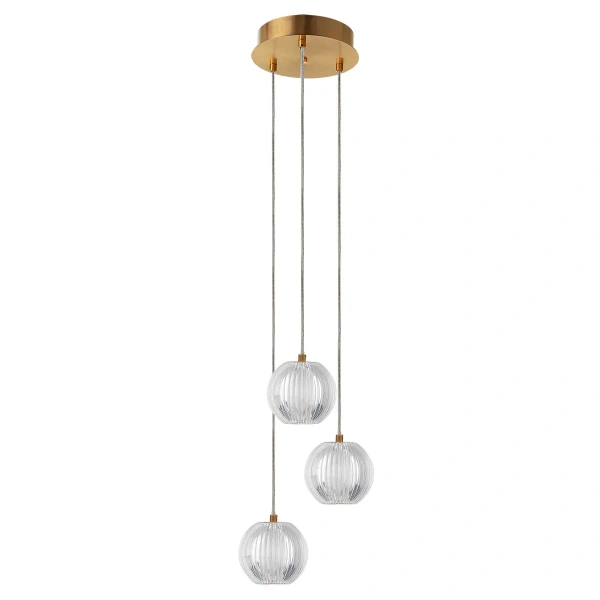 Lampa wisząca Brillant 3 złota LED CCT