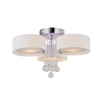 Plafon Gambela biało-srebrny 3xE27 + LED