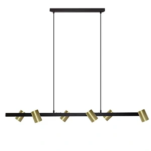 Lampa wisząca Snow 6 115 cm czarno-złota 6xGU10