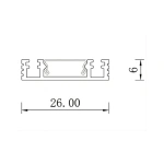 Szyna natynkowa Magnetic Slim 2 m czarna