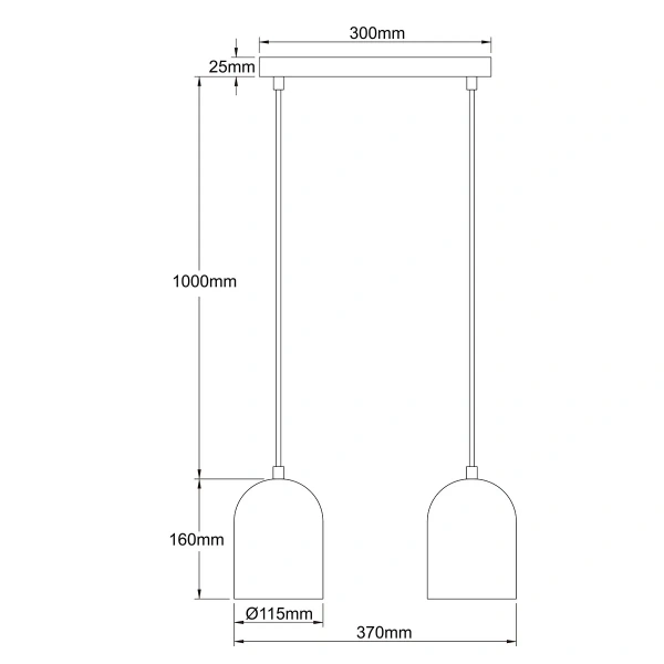 Lampa wisząca Nilo złota 2xGU10