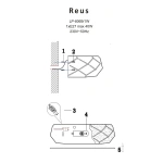 Kinkiet Reus czarny 1xE27