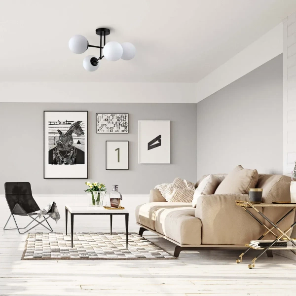 Lampa wisząca Roma 4 czarna 4xE14