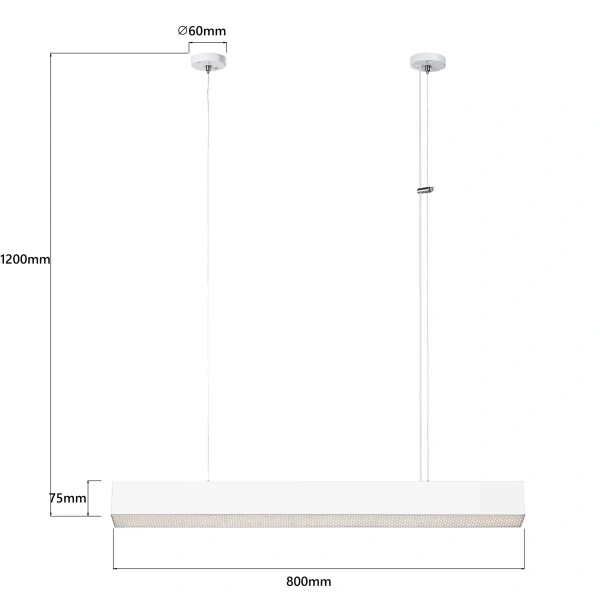 Lampa wisząca Mira M biała LED 32W CCT
