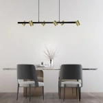 Lampa wisząca Snow 6 115 cm czarno-złota 6xGU10