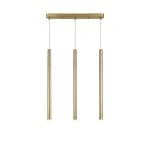 Lampa wisząca Lungo 3 listwa złota 3xG9
