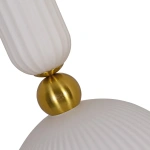 Lampa wisząca Piega 1 duża złota z białym kloszem 1xE27