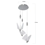 Lampa wisząca Mariposa 3 chromowana LED 24W CCT