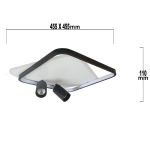 Plafon Parma 2 kwadratowy czarno-biały 2xGU10 + LED 36W CCT