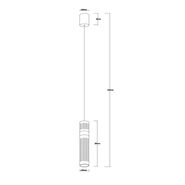 Lampa wisząca Ambiente grafitowa LED 6W CCT