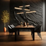 Lampa wisząca Lugano 3 brązowo-czarna LED 3000K