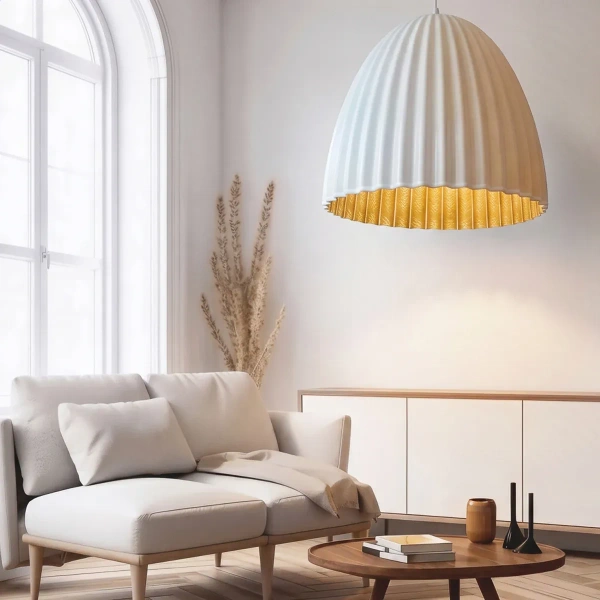 Lampa wisząca Elva 50 cm biała 1xE27