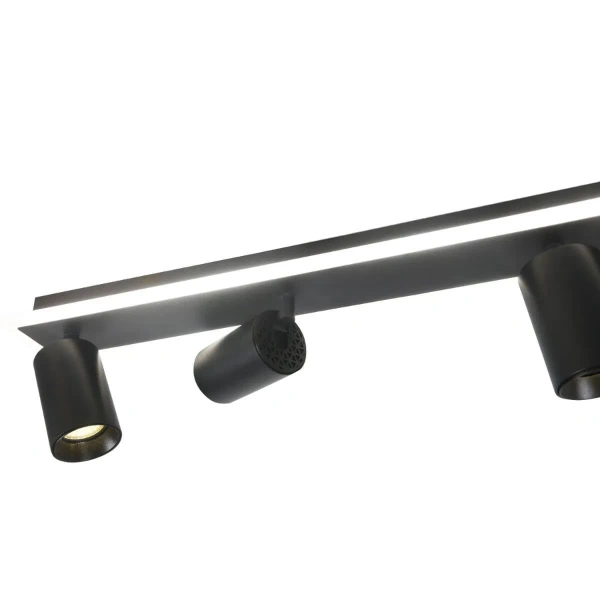 Plafon Parma 70 cm czarny 4xGU10 + LED 20W CCT
