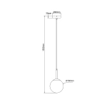 Lampa wisząca Dorado złota 1xE14