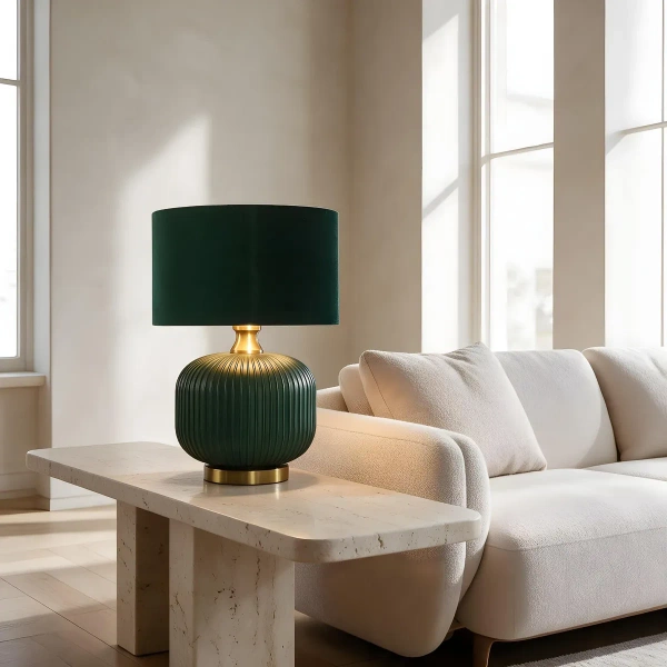 Lampa stołowa Tamiza 48 cm zielona 1xE27