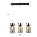 Lampa wisząca Nivio dymiona 3xE27