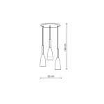 Lampa wisząca Solin 3 talerz śr. 30 cm czarna 3xE27