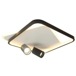 Plafon Parma 2 kwadratowy czarno-biały 2xGU10 + LED 36W CCT