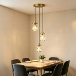 Lampa wisząca Lira 3 talerz złota 3xE27