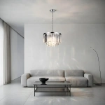Lampa wisząca Vetro 5 srebrna 5xE14