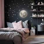 Plafon Luna planeta 38 cm szary LED 24W 4000K