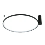 Plafon Ring L 90 cm czarny LED 50W CCT