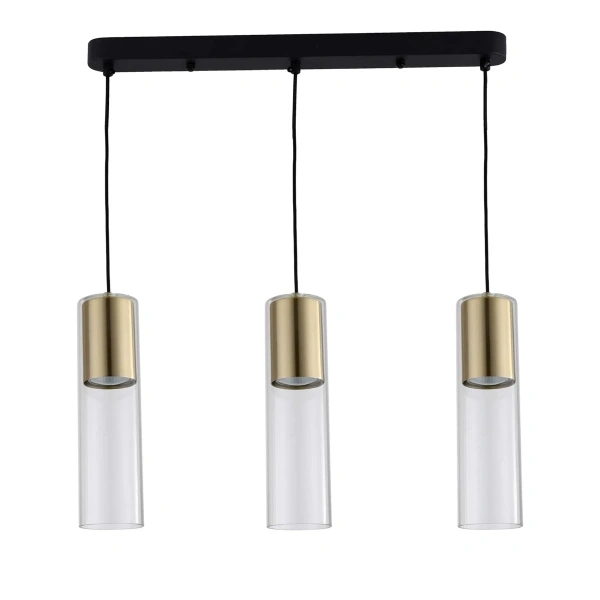 Lampa wisząca Manacor listwa złota 3xGU10