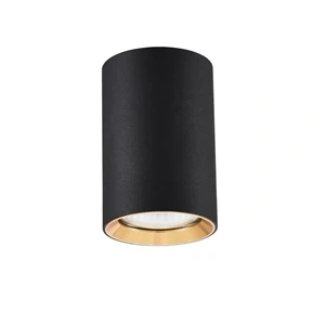 Tuba natynkowa Manacor 9 cm czarno-złota 1xGU10