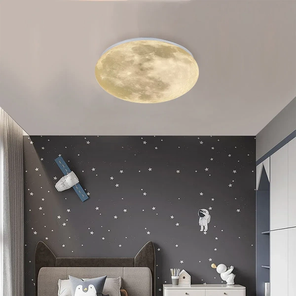 Plafon Luna planeta 38 cm szary LED 24W 4000K