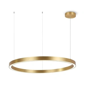Lampa wisząca Midway duża złota LED 3000K