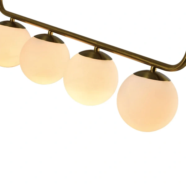 Lampa wisząca Alisa 4 złota z białymi kloszami 4xE14