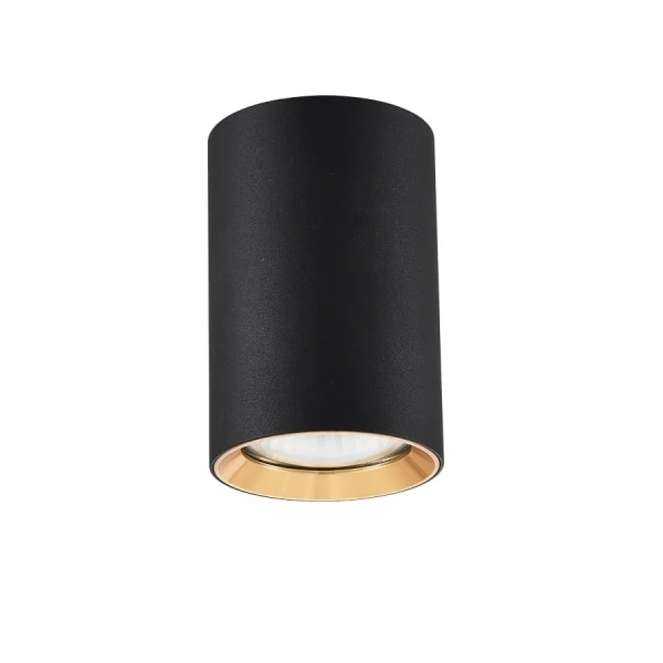 Tuba natynkowa Manacor 9 cm czarno-złota 1xGU10