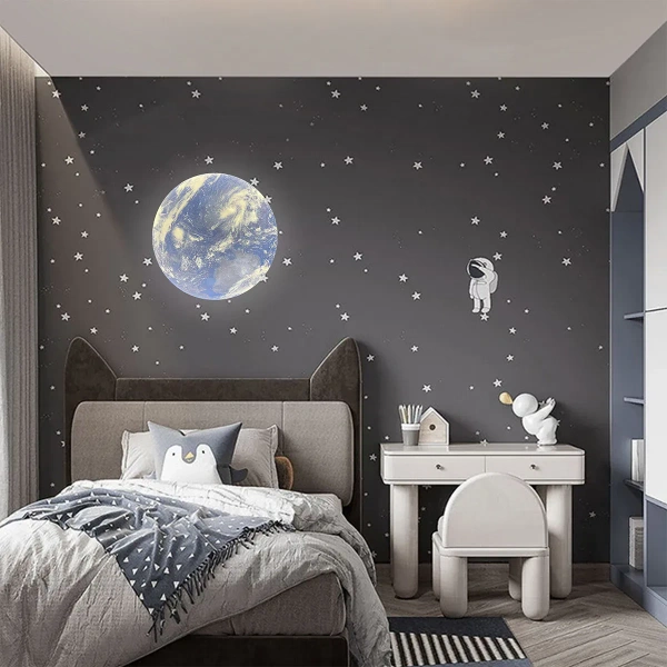 Plafon Tierra planeta niebiesko-biały LED 4000K