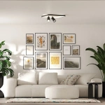 Plafon Parma 2 kwadratowy czarno-biały 2xGU10 + LED 36W CCT