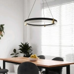 Lampa wisząca Plum Triangle 80 cm czarno-transparentna LED 40W CCT