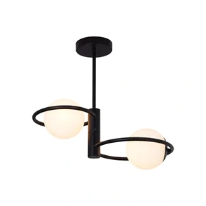 Lampa sufitowa Dorado ring czarna 2xE14