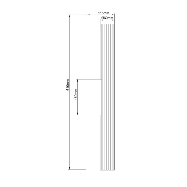 Kinkiet Linea 61 cm chromowany LED CCT