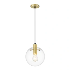 Lampa wisząca Puerto mała złota z transparentnym kloszem 1xE27
