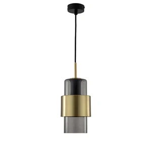 Lampa wisząca Miele dymno-złota 1xE27
