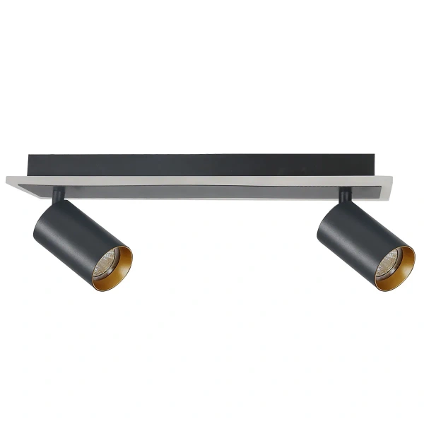 Spot sufitowy Parma 2 czarny 2xGU10 + LED 8W CCT