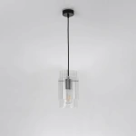 Lampa wisząca Savona 1 transparentno-czarna 1xE27