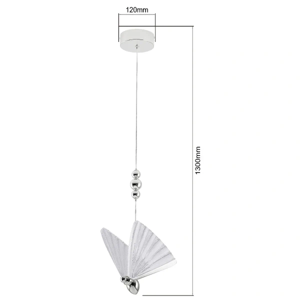 Lampa wisząca Mariposa 1 chromowana LED CCT