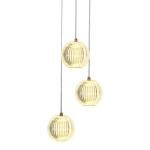Lampa wisząca Brillant 3 złota LED CCT
