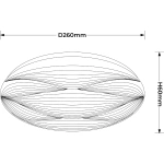 Plafon Moluna 26 cm biały LED 12W 4000K