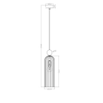 Lampa wisząca Piega 1 złota z białym kloszem 1xE14