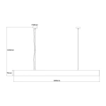 Lampa wisząca Mira L czarna LED 45W CCT