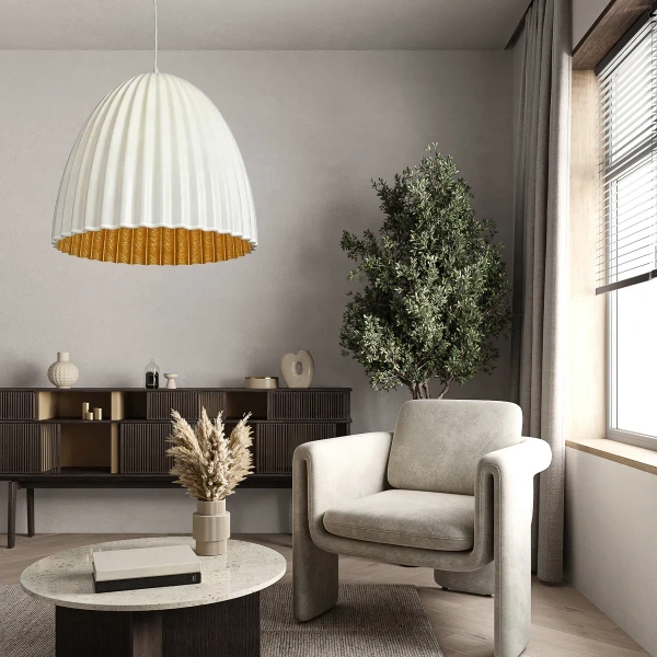 Lampa wisząca Elva 50 cm biała 1xE27
