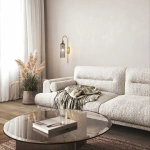 Kinkiet Piega 1 złoty z dymionym kloszem 1xE14